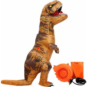 Kids Inflatable T-Rex Dinosaur Costume, Blow Up Dino Costume for Boys & Girls, Halloween