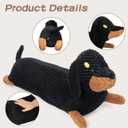 Dachshund Stuffed Animal 36 in Black, Weiner Dog Stuffed Animal Long Body Pillow, Cute Funny Large Dachshund Toys Plush Decor Ideal Gift for Kids and Adults