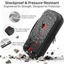 2 x Carrying Case (2025) for Switch 2, Slim Hard Shell Protective Travel Case with Black Spider Design, Game Card Storage, Fits Console with Attached Controllers, for Teen and Adult Gamers