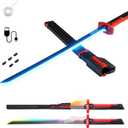 Lightsaber 31.5" Spark Sword with Mist Hit Sound, 8 Color Light Up Cyberpunk Swords Toy, for Cosplay, Dueling, Party