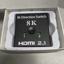 WinRaybot HDMI 2.1 Switch 48Gbps, Bi-Directional Manual HDMI Switcher 2 in 1 Out / 1 in 2 Out, Supports 8K@60Hz 4K@120Hz, VRR HDR10+ Dolby Vision, for PS5 PS4 Xbox PC TV Monitor