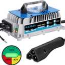 EZGO Golf Cart Charger 48 Volt 18 AMP Golf Cart Battery Charger 1250W for 48V EZ-GO RXV & TXT IP67 Waterproof 48V EZGO Charger 4-6 hrs Full Charge, 16FT Cable, for Lead-Acid Battery