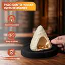 Volcano Palo Santo Holder, Handcrafted Ceramic Mini Chiminea Incense Burner for Sage & Smudge Sticks, Mountain Fireplace Style for Meditation, Yoga, Aromatherapy, Home Decor, Spiritual Gifts