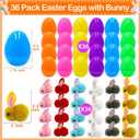 Olixmlya 36 Pack Easter Egg Fillers Plush Bunny Toys, Easter Eggs Hunts Filling Easter Basket Stuffers Stress Relief Toys Classroom for Kids Toddler Teens Boys Girls Easter Party Favor