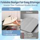 Large Foldable My First Year Photo Board, 33 x 22 Inch Wooden My First Year Photo Frame, First Year Photo Board for 12 Monthly Baby Pictures, First Birthday Decoration & Newborn Parents Gift (Cloud, 12 Photos)