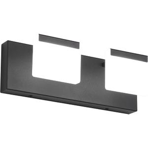 Matte Black Vanity Light 2 Lights Bathroom Vanity Lights Acrylic LED Modern Black Bathroom Light Fixtures