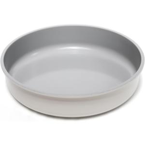 9.5 Inch Round Cake Pan,Cast Aluminum Bakeware Ceramic Nonstick for Cake Baking,Oven and Dishwasher Safe(Beige)