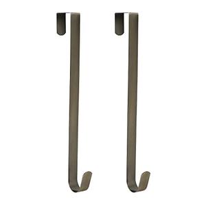 Sattiyrch 15" Wreath Hanger for Front Door,Sturdy Steel Wreath Door Hanger,Over The Door Hanger Hook (Bronze,), PCS 4