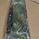 9FT Real Touch Norfolk Pine Christmas Garland with Light Winter Artificial Faux Greenery Garland Table Mantle Stairs Fireplace Wall Decor Outdoor Indoor Porch Home Decorations (Battery Not Included)