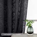 OVZME Extra Long Light Grey Sheer Curtains 96 Inches Long 2 Panels, Elegant Voile Semi Sheer Curtains for Living Room, Textured Leaf Jacquard Window Drapes for Sliding Door, 2x42Wx96L Inches