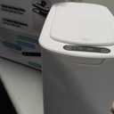 Cesun Automatic Motion Sensor Bathroom Trash Can with Lid, 2.6 Gallon Touchless Trash Bin, Smart Plastic Slim Garbage Can Small White Wastebasket for Toilet, Office, rv, Bedroom, Living Room