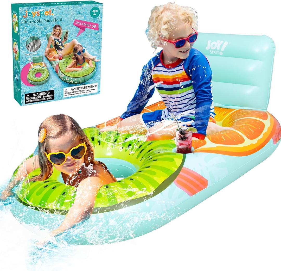 Kids Pool Float with Water Gun,Inflatable Pool Floatie Toys,Space Travel Design with Rocket Spaceman Planet Star,Swimming Beach Party Raft,Summer Fun Ride-On Floaties,Battle Games for Boys Aged 3-8