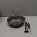 SENSARTE Nonstick Skillet, Deep Frying Pan 10/11/12-inch, Saute Pan with Lid, Stay-cool Handle, Healthy Stone Cookware Cooking Pan, Induction Compatible (10-Inch/3.5QT) (Gray)