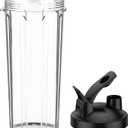 KOIOS BL319B Blender Cup with To-go Lid Replacement,22OZ Blender Cups,Compatible BL219B, BL328B, BL337B, BL309B Smoothies Blender