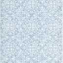 TOWN & COUNTRY BASICS Comfort Plus Vintage Medallion Tile Anti Fatigue Comfort Mat, Kitchen Runner Mat, Standing Desk Mat, Dorm Room Rug, Non-Slip Backing, Blue, 18"x55" (1'6" x 4'7" (Runner))