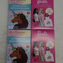 4 Pack of girls Valentine stickers, seals, and envelopes. two afro unicorn sticker packs and two barbie sticker packs