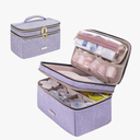 Medicine Storage Bag Pill Bottle Organizer with Portable Small Pouch Travel Medication Bottle Organizer for Emergency Home First Aid Box Kit (Purple)