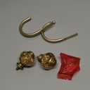 2 Pack Curtain Holdbacks, USFOOK Decorative Window Drapery Tiebacks (2 Pack/1 Pair), Curtain Tie Back Hooks for Wall with Gold Translucent Finials (3.95" L x 3.4" W)