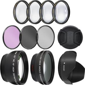 Ultra Deluxe Lens Kit for Sony Alpha A5000, A5100, A6000, A6100, A6300, A6400, A6500 Camera with 16-50mm Lens, Alpha A7c with 28-60mm Lens - Includes: 7pc 40.5mm Filter Set + 40.5mm Wide Angle