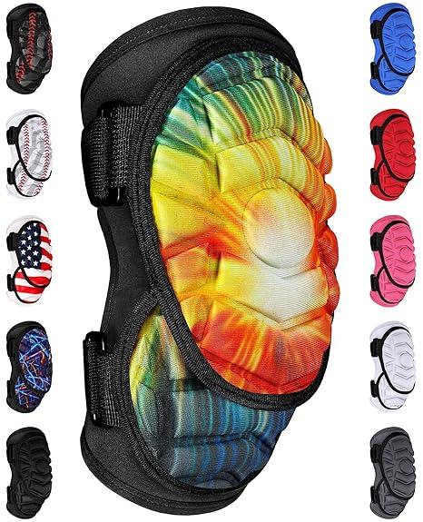 Exxact Sports Defender Baseball Elbow Guard, Batters Softball Elbow Guard Baseball Youth & Adult with Adjustable Straps -
Tie Dye
 (AS, M)