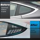 for Tesla Model 3 Rear Side Window Cover Louver Sport Style, for Tesla Model 3 2017-2025 Exterior Decoration Accessories (Model 3-Glossy Carbon Fiber Pattern)