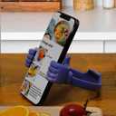 Honsky Cell Phone Stand Holder 2-Pack,Thumbs Up Lazy Phone Stand,Universal Adjustable Flexible Dock for All Phones & Tablets,Cute Stocking Stuffer Gift for Teen Girls,Flag Blue/Pink (for 4"-10")