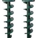 (2-Pack) Vortex 10" Ground Anchors, Screw-in Anchor for Yard, Tents, Tarps, 100 lb Pull Force, Green ANCPS10-HSG-L2