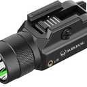 DARKFANG Tactical Flashlight and Green Laser Light Combo 1500 Lumen for Shotgun/Pistol Light with Momentary/Strobe Function for 1913 Picatinny Rail
