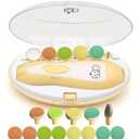 Baby Nail Trimmer 21 in 1, Usage Labeled Case & 13 Extra Replacement Tools, Royal Angels Baby Electric Nail File, Baby Nail Care, Nail Clipper Newborn Toddler Toes & Fingernails Nail Kit (Yellow)