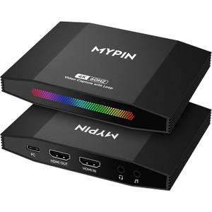 4K 60fps HDMI Video Game Capture and Passthrough Support HDR & VRR, 1080P 120fps Capture for Games Console Live Streaming and Video Recording in 4K
