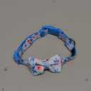 azuza Dog Collar with Bow Tie, Soft and Comfortable Adjustable Bowtie Dog Collar for Small Dogs (S, Gerbera) (S - Neck: 11-16 inch)