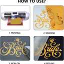 guangyintong Glitter Gold Heat Transfer Vinyl HTV Rolls, 2 Rolls 12" x 12ft Iron on Vinyl for T-Shirts Glitter Gold HTV Vinyl for All Cutter Machines Easy to Cut