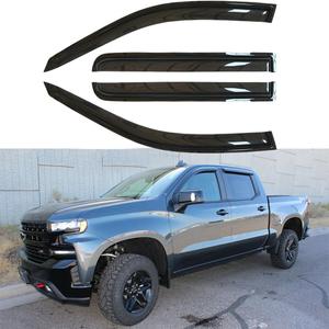 4pcs Wind Deflectors, Outside Mount Rain Guards Set, Sunroof Side Window Visors Compatible with 2019-2025 Chevrolet Silverado, GMC Sierra 1500; 20-24 Silverado/Sierra 2500 HD/3500 HD Crew Cab 94805