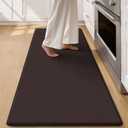 Color&Geometry Anti Fatigue Cushion Kitchen Mat for Floor -24"x59",Wide,Easy Clean, Water & Oil Proof, Anti Slip, Foam Rubber Runner Rug for Front Sink Comfort Standing,Brown