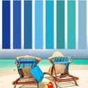 Boao 8 Pack Towel Bands for Beach Chair, Pool & Cruise Essentials, Elastic and Windproof, Towel Chair Clips Lounge Strap Holder, Cruise Ship Accessories (Blue Gradient)