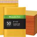 Quality Park Bubble Mailers, 6 x 9 Shipping Envelopes, Self-Seal, Durable Brown Kraft Padded Envelopes, Redi-Strip Peel Off Closure, 50 Per Box (QUA85755)