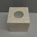 5.8 Capiz Tissue Box Cover, Square Decorative Tissue Holder with Bottom Slider, Handmade Bathroom Accessories, Elegant White Cube for Vanity, Bedroom, Office & Coastal Dcor (Natural)