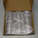 Qinyoung 12 Plastic Vintage Drinking Glasses 8.5oz Stemless Retro Embossed Wine Glasses Shatterproof Reusable Cups for Baby Shower Wedding Reception Grand Event Party (Clear)