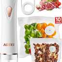 Compact Vacuum Sealer for Food Sealer: Handheld Portable Vacuum Sealer Machine for Food Storage, Rechargeable Food Vacuum Sealing for Kitchen Travel Fridge Meal Prep, Gifts for Mom, Wife, Chef & Home (Small, White)