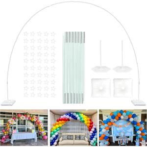 YALLOVE 21 Ft Balloon Arch Stand Kit, Free Combination in Width and Height (E.g. 10 Ft x 7.5 Ft), Convenient to Assemble and Disassemble, Not Include Balloons