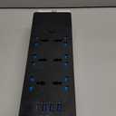 Universal Power Adapter, Jumpso 3000w Power Strip with 4 USB Ports (1 USB C), 6ft Extension Cord with International Outlets, 110-240v, European Travel Plug Adapter for Home Office Travel, Black