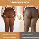 MERYLURE High Waist Fleece Lined Tights Women Plus Size, Fake Translucent Winter Warm Pantyhose Thick Thermal Leggings (5X-Large-6X-Large, Caramel)