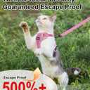 Cat Harness and Leash for Walking Escape Proof Soft Adjustable Cat Leash Breathable Comfortable Vest Easy to Wear Kitten Harness for Outdoor Travel (Pink, M 13-18lb)