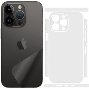 SUKIDIOVQ 2 Pack for iPhone 15 Pro Sticker Skin Wrap Transparent Matte Carbon Fiber Sparkle Vinyl Slim Ultralight Decal Glass Protector Film Protective