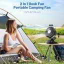 Portable Clip on Fan, 360 Rotate Battery Operated Stroller Fan, 3 Speed Quiet Mini Personal Desk Fan, USB Rechargeable Clooing Fan for Outdoor Camping Golf Cart Stroller Home Office Black