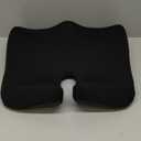 Cushion Lab Patented Pressure Relief Seat Cushion for Long Sitting Hours on Office & Home Chair - Extra-Dense Memory Foam for Soft Support. Car Pad for Hip, Tailbone, Coccyx, Sciatica - Black