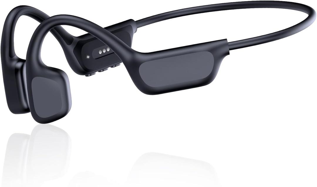 Bone Conduction Headphones, IPX8 Waterproof Swimming Headphones, Open Ear Headphones with MP3 Mode 32GB Memory Up to 12 Hours Playtime, Bluetooth 6.0 Earbuds Secure Fit for Running and Fitness