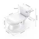 2-in-1 Potty Training Toilet, 12.99in Standalone Potty Chair for Toddlers & Baby, Realistic Flushing Sound, Soft Comfort Seat, Removable Washable Pot, Non-Slip Base, Built-in Toilet Paper Holder
