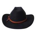 GRNUS Men Women Wide Brim Western Cowboy Cowgirl Hats with Buckle Belt (US, Alpha, One Size, Black-#3)
