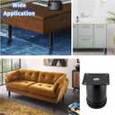 Set of 4 Stainless Steel Furniture Legs 2 Inch, Adjustable Round Cabinet Legs 2" Dia Kitchen Feet, Metal Replacement Legs for Cabinet Sofa Couch Shelves Table (Black)